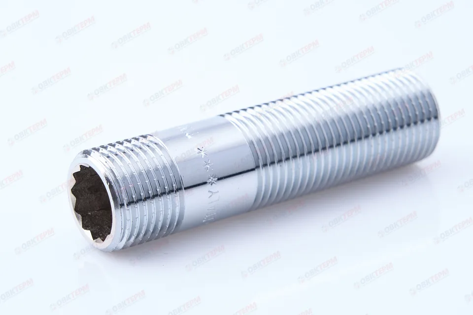 Сгон 1/2" ш/ш 80мм Хром TIM (10шт/100ящ)