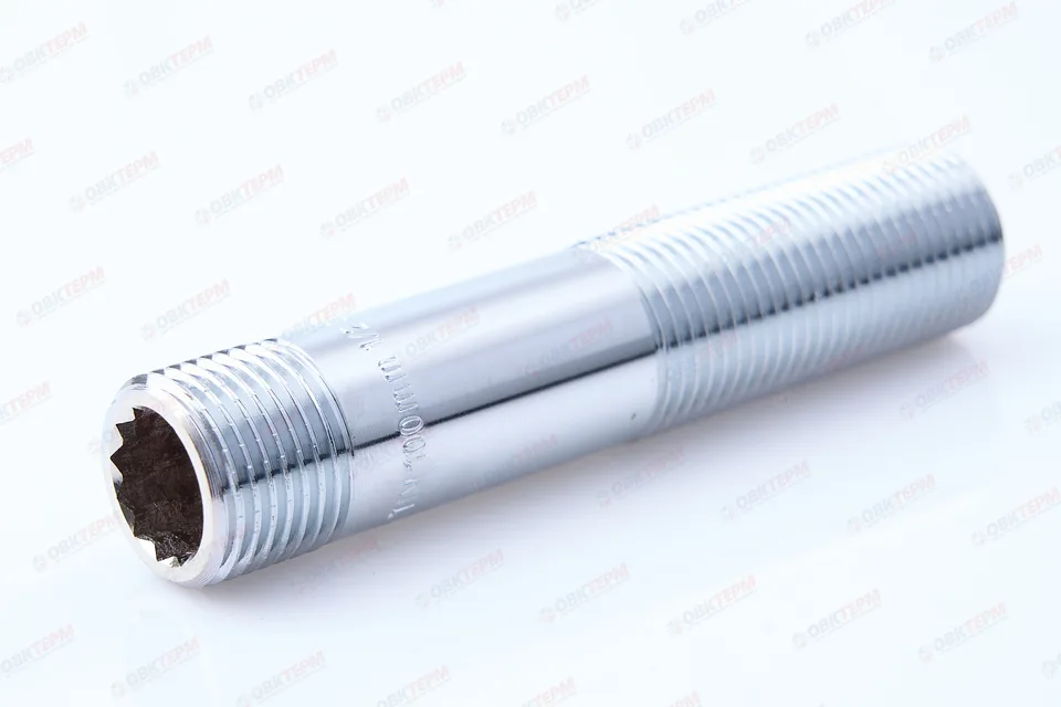Сгон 1/2" ш/ш 100мм   Хром  TIM   (10шт/80ящ)