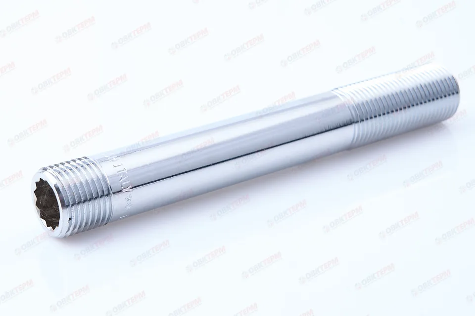 Сгон 1/2" ш/ш 150мм   Хром  TIM   (5шт/75ящ)