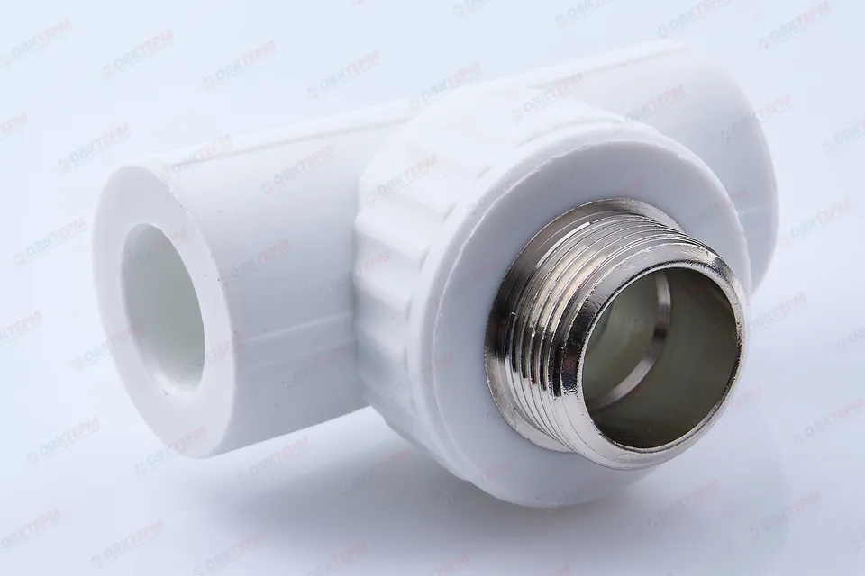 Тройник с МРН  20 * 3/4"      (VALFEX)  белый  (45/15)