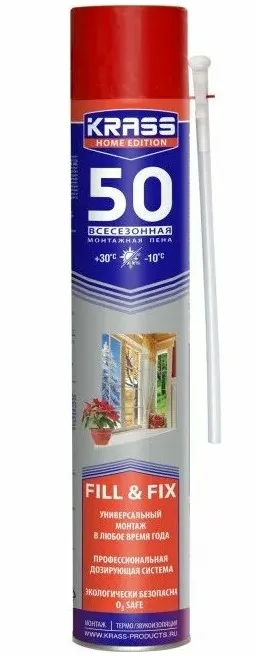 Пена монтажная KRASS Home Edition(руч) (0,75л )