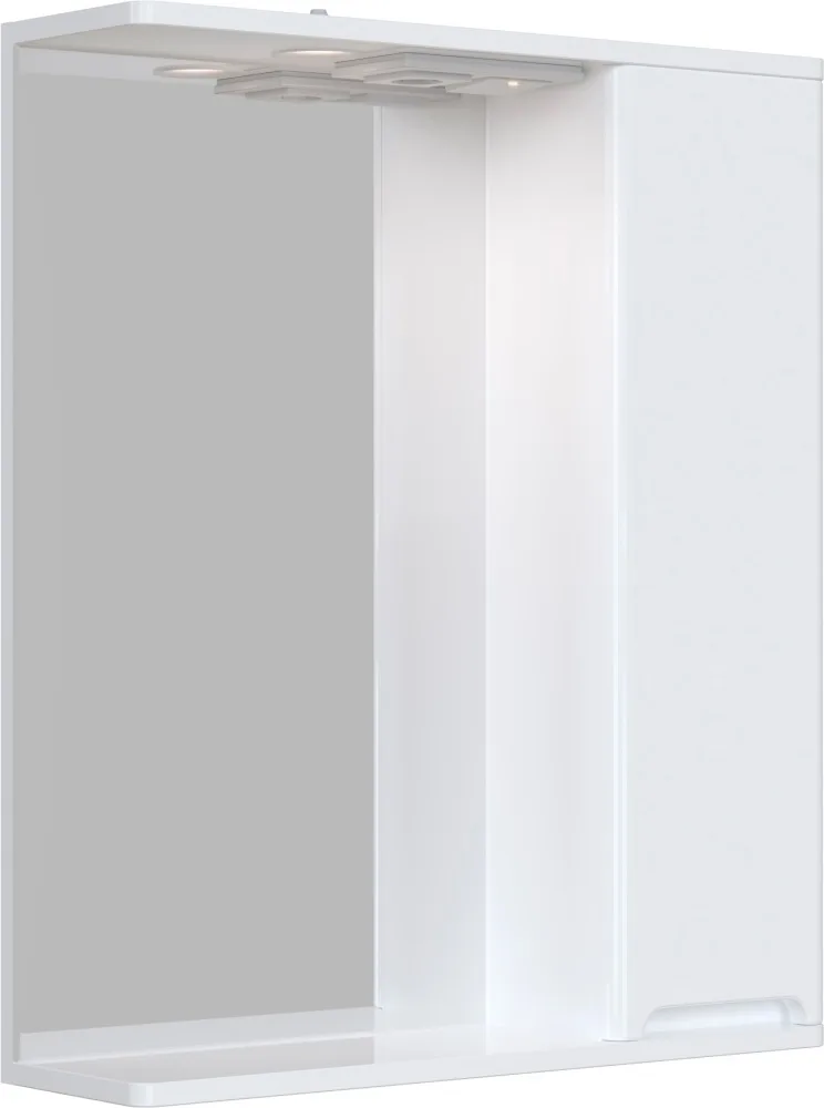 Зеркальный шкаф Адель 60 П 1/дв, белый