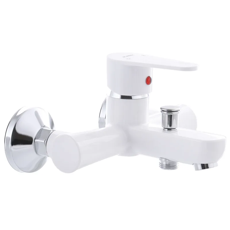 Смеситель д/ванны PLAMIX VEGA-009 White,короткий (без шланга и лейки) (24шт/ящ)