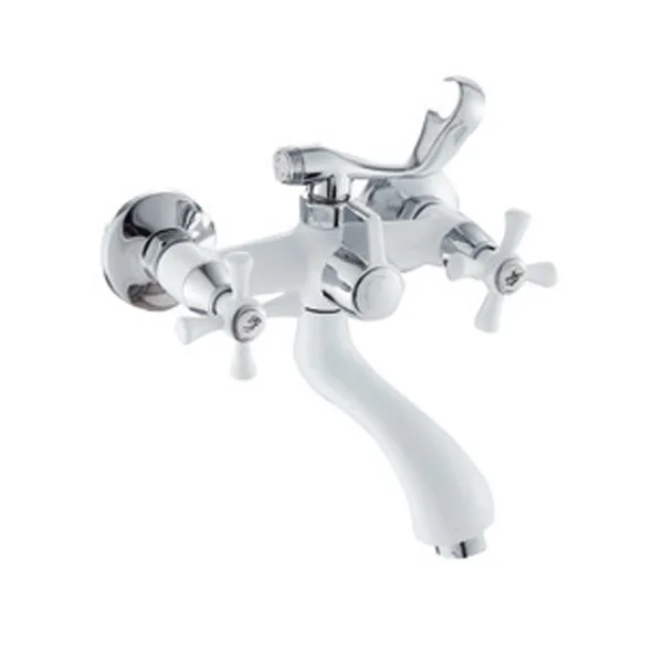Смеситель д/ванны буксовый MIXXUS OMEGA 142 WHITE (10 шт/ящ)