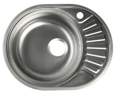 VLADIX  Мойка ВРЕЗНАЯ овал 45x57L (Decor)* 0,60мм + сифон (15шт/уп.)