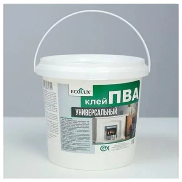 Клей ECOLUX ПВА универ 1 кг (12 шт)