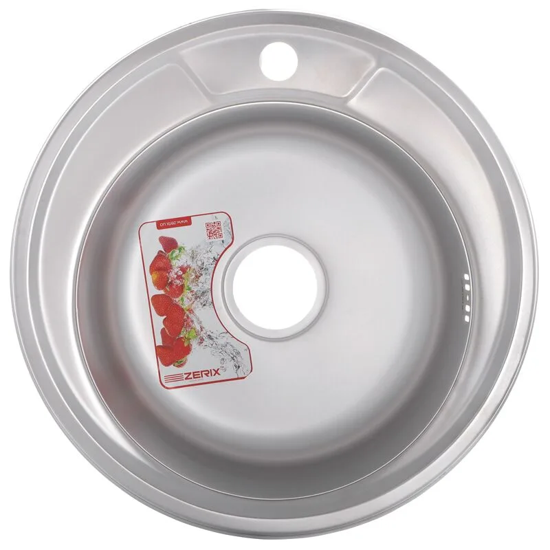 ZERIX мойка Z490-06-170MD (micro decor) ВРЕЗНАЯ /сифон (10шт/ящ)