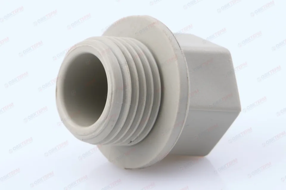Заглушка резьбовая 20х1/2" СЕРАЯ (PRO AQUA) (600/100)