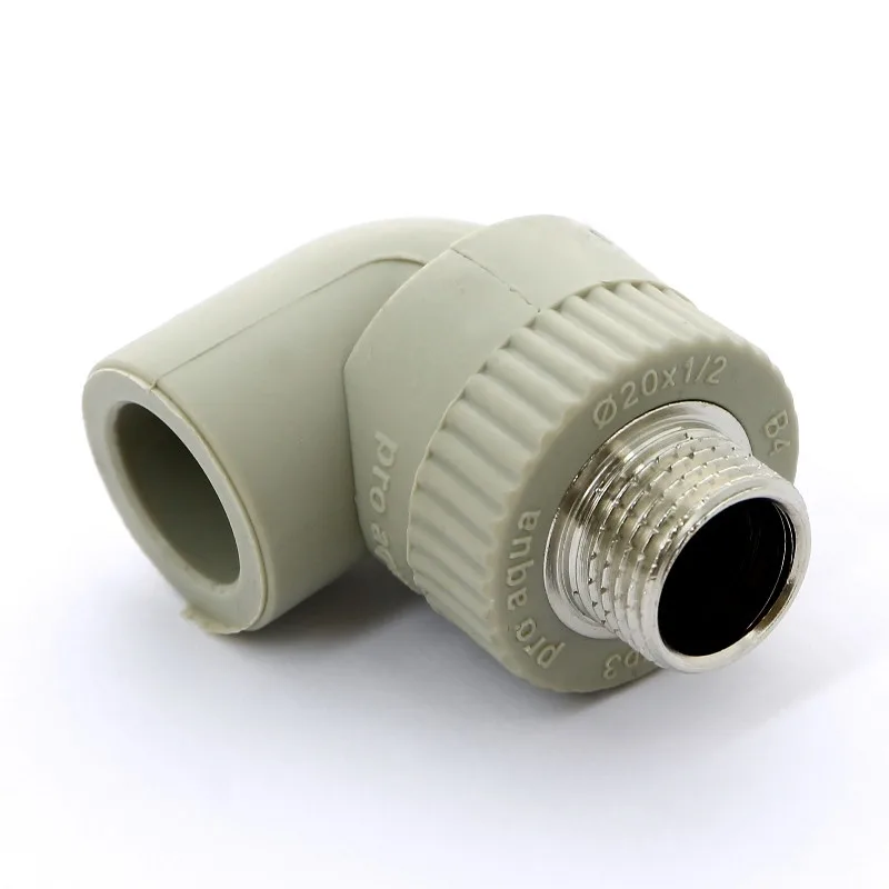 Угол с МРН  20 * 1/2"   СЕРЫЙ   (PRO AQUA)    (150/10)