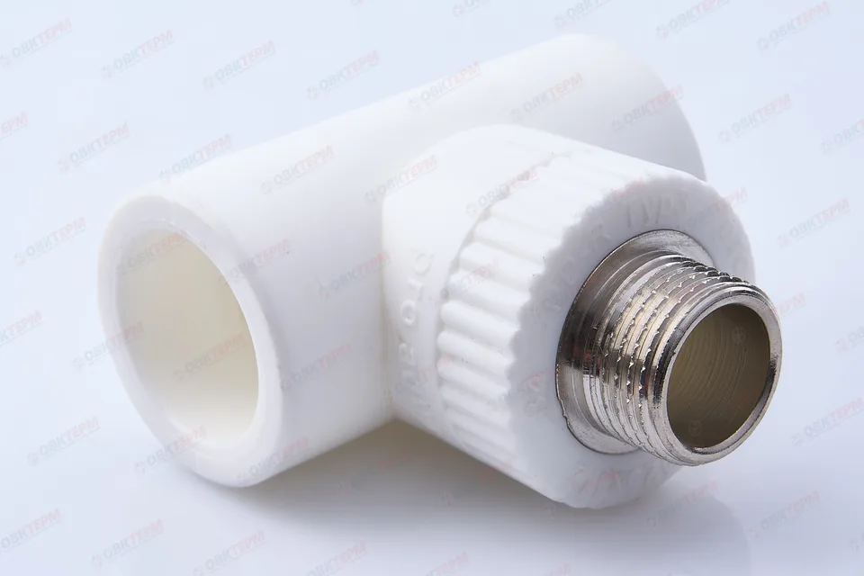 Тройник с МРН 25 * 1/2" * 25   БЕЛЫЙ   (PRO AQUA)     (100/10)