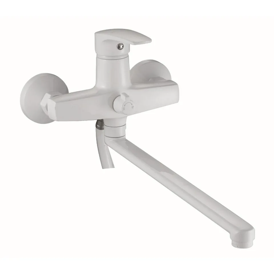 Смеситель д/ванны PLAMIX Oscar-006 EURO White (без шланга и лейки) (24шт/ящ)