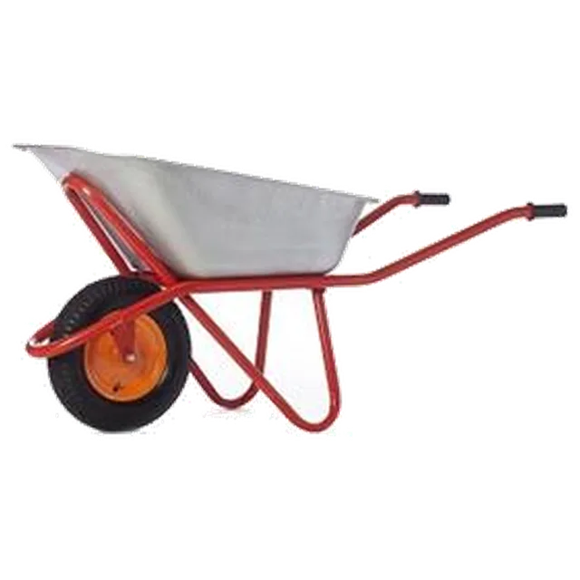 Тачка 1 колесная строительная 110л/200кг Красная