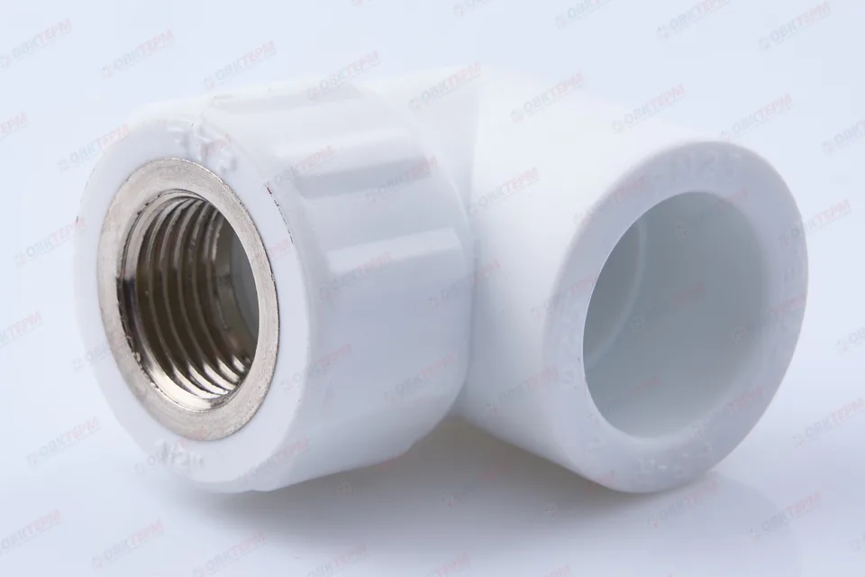 Угол с МРВ  25 * 1/2"   БЕЛЫЙ PP-R   (RTP)    (100/25)