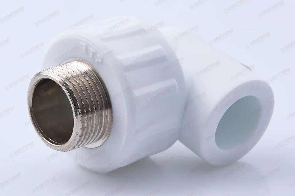 Угол с МРН  20 * 3/4"   БЕЛЫЙ PP-R   (RTP)    (75/25)