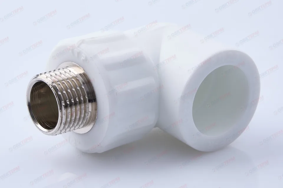 Угол с МРН  25 * 1/2"   БЕЛЫЙ PP-R   (RTP)    (100/25)