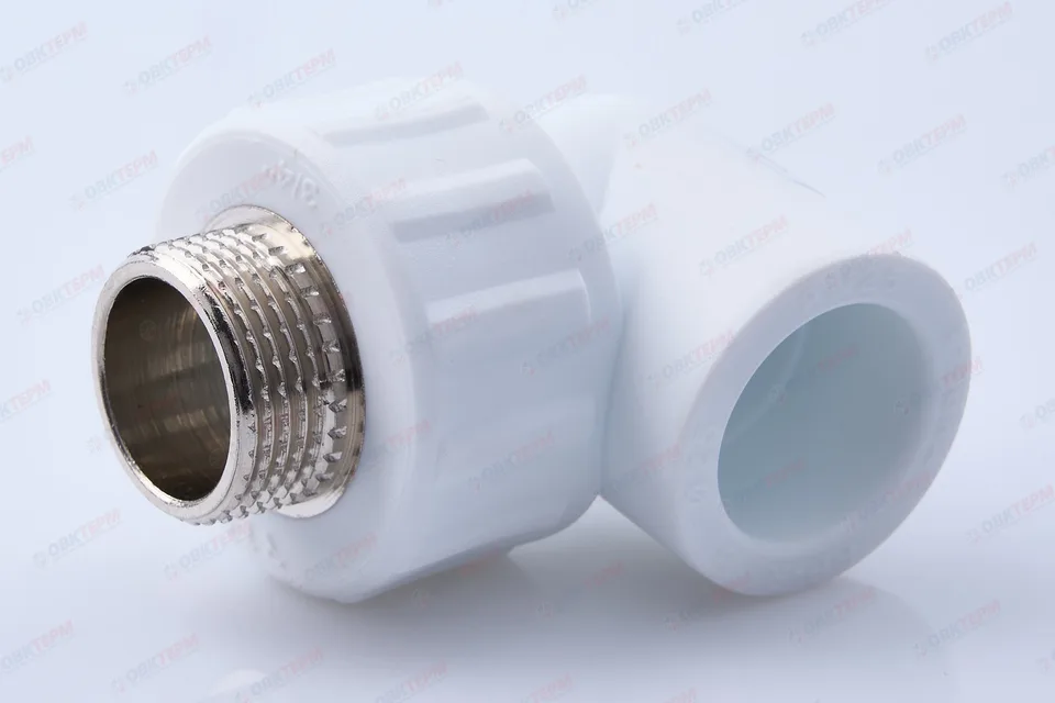 Угол с МРН  25 * 3/4"   БЕЛЫЙ PP-R   (RTP)    (60/20)