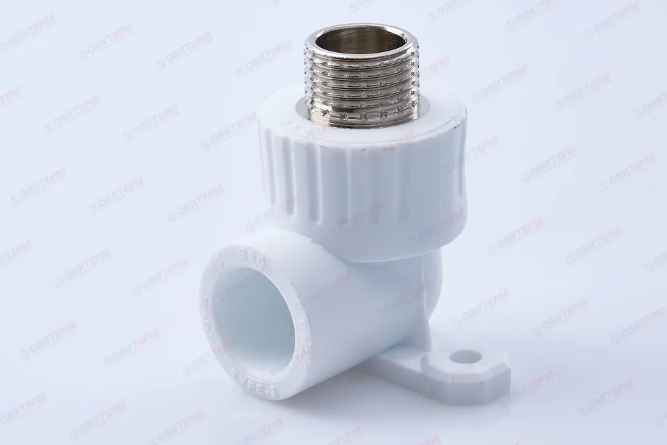 Угол монтажный  20 * 1/2"Н   БЕЛЫЙ PP-R   (RTP)          (75/25)
