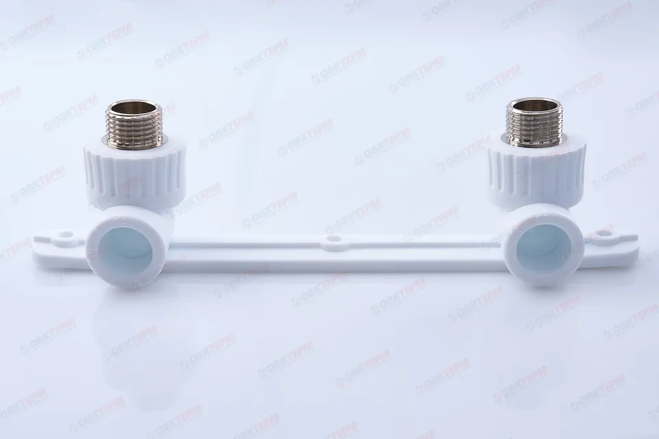 Планка монтажная в сборе 20 * 1/2"н    БЕЛАЯ PP-R    (RTP)     (24/6)