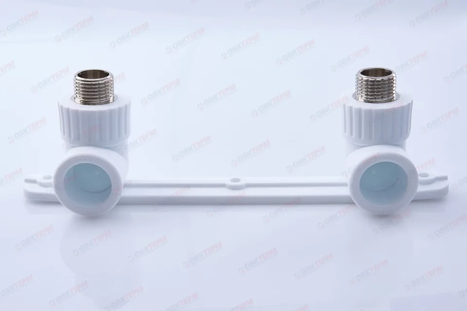 Планка монтажная в сборе 25 * 1/2"н БЕЛАЯ PP-R (RTP) (18/6)