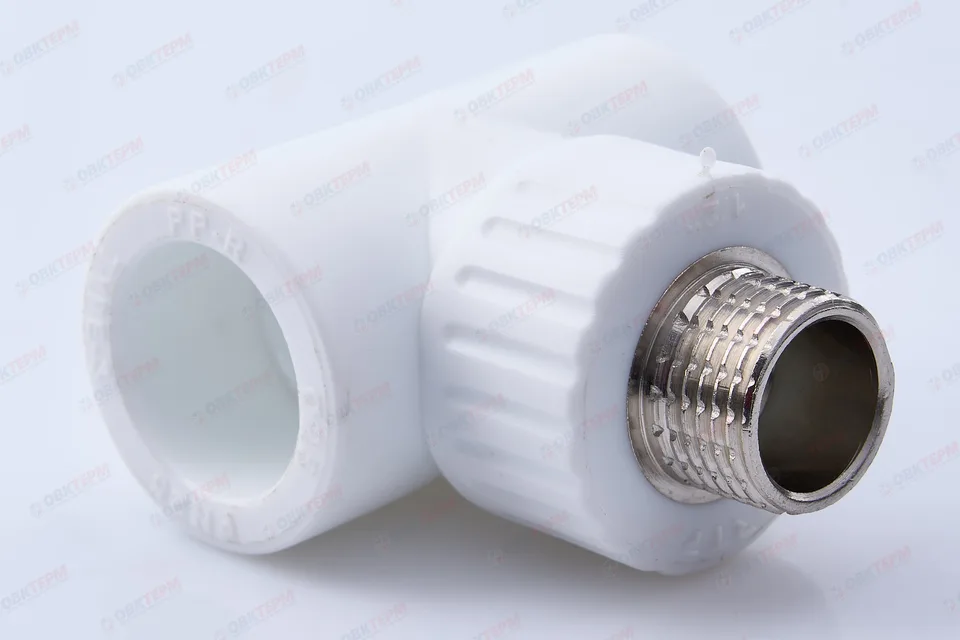 Тройник с МРН 25 * 1/2" * 25 БЕЛЫЙ PP-R (RTP) (80/20)