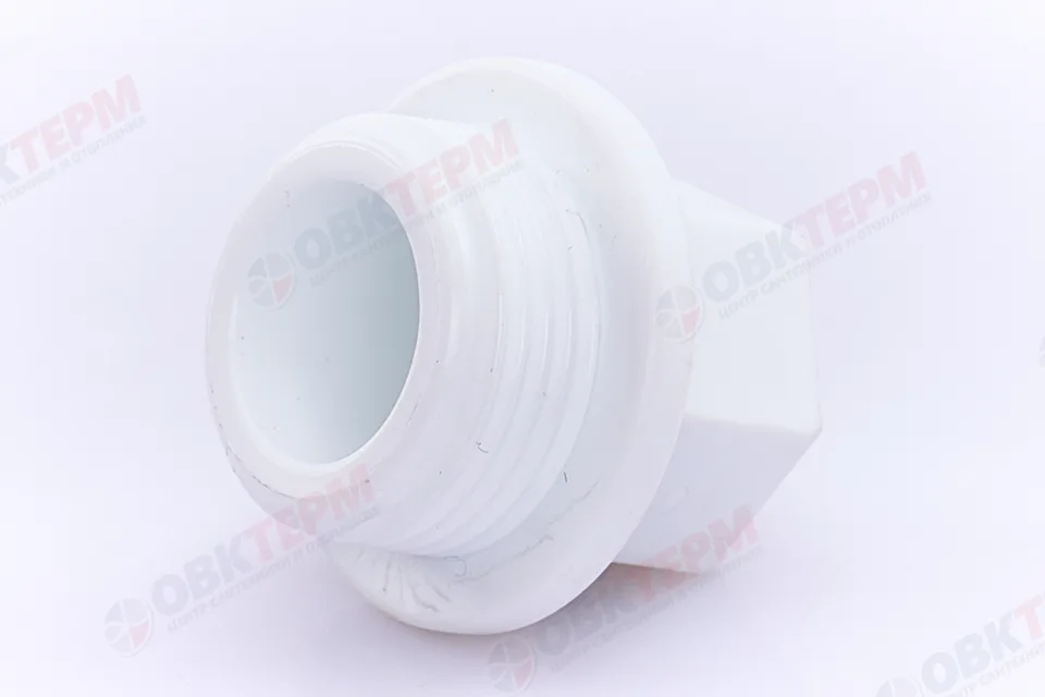 Заглушка резьбовая 25х3/4"   БЕЛАЯ PP-R    (RTP)     (300/50)