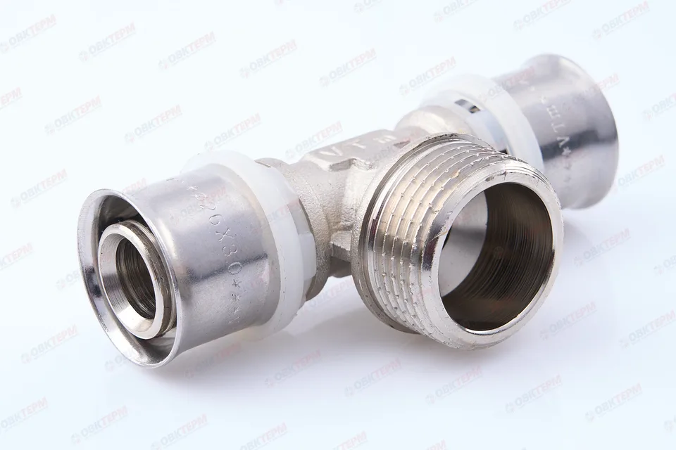 Тройник пресс с переходом на нар. р. Valtec 26*1*26 (5уп/30ящ)