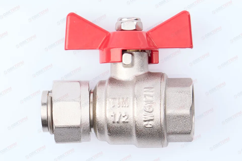 Кран шаровый с накидной гайкой    TIM      1/2"ВВ   прямой   (20шт/80ящ)