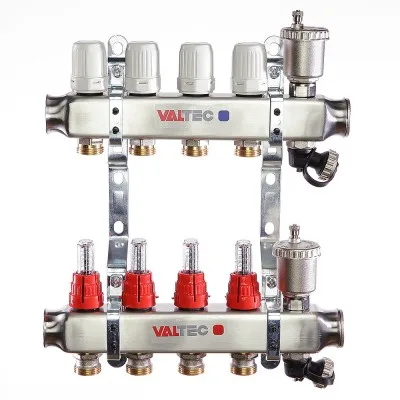 Коллект. БЛОК  Valtec НЕРЖ в сборе 1*12 вых. Еврок.3/4