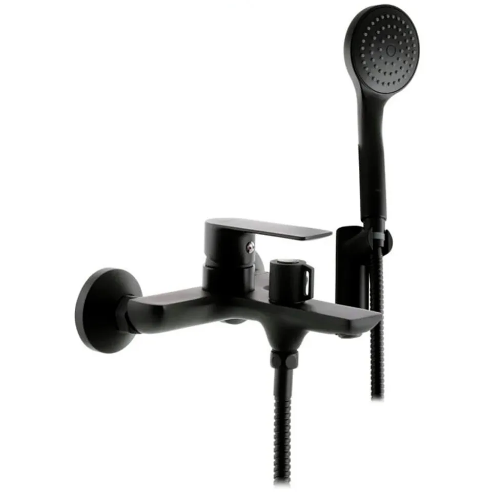 Смеситель д/ванны корот. MIXXUS PREMIUM ALEX 009 BLACK EURO (8 шт/ящ)