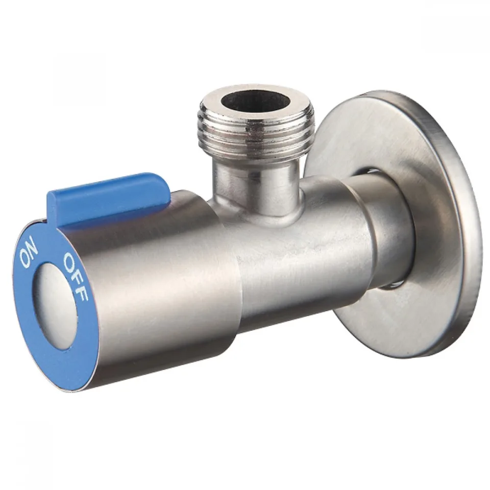 ZERIX VAL-01 Кран для подкл. сантехприб. НЕРЖ (синий) 1/2"*1/2" (100 шт/ящ)