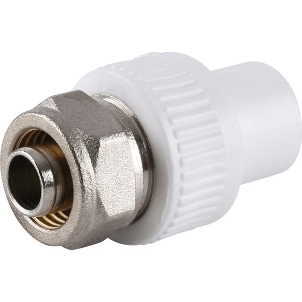 Муфта комби ППР-PEX  20*16    БЕЛАЯ PP-R    (RTP)    (300/50)