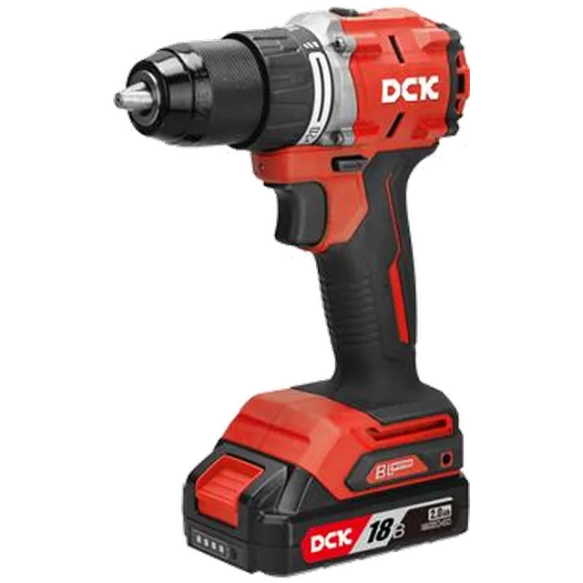 Дрель-шуруповерт аккум бесщеточная DCK KDJZ2060(18В,20+1,0-600/2300 об/мин, 2*2А/ч, 60нм, БЕСЩЕТОЧНА