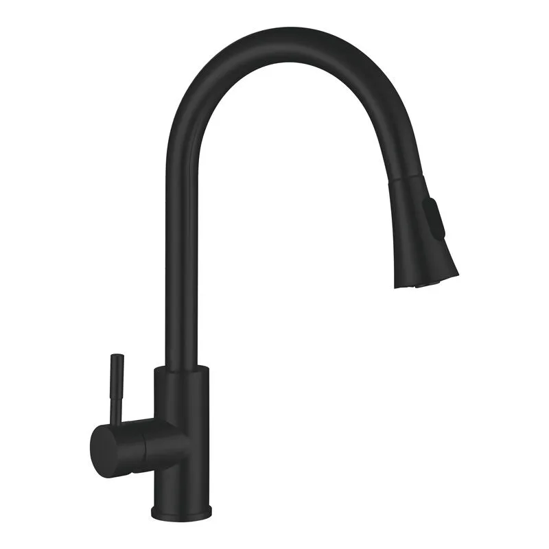 Смеситель д/кухни нерж/сталь MIXXUS SUS 014-B BLACK Ø40 (16 шт/ящ)