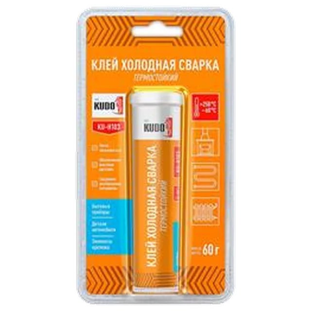 КУДО Клей "Холодная сварка" термостойкий KU-H103, 60гр, (12шт/уп)