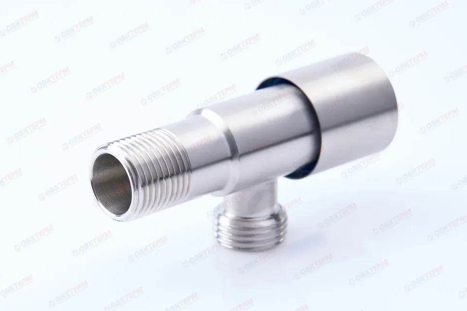 Кран для подкл. с/т приборов       TIM      1/2" - 1/2", НЕРЖ.  круглый   (1шт/60ящ)