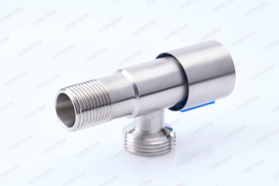 Кран для подкл. с/т приборов       TIM      1/2" - 3/4", НЕРЖ.  круглый   (1шт/60ящ)