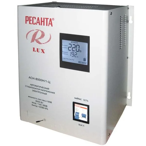Стабилизатор ACH НАСТЕННЫЙ - 8000 Н/1-Ц Lux Ресанта