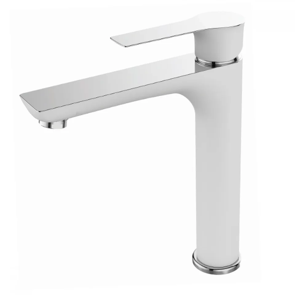 Смеситель д/умывальника MIXXUS PREMIUM EVA 001 HIGH (WHITE) Ø35 (10 шт/ящ)