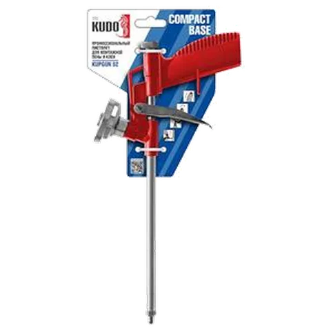 КУДО Профес.пистолет для монтажной пены и клея KUDO BASE COMPACT KUPGUN02N (36шт/уп)