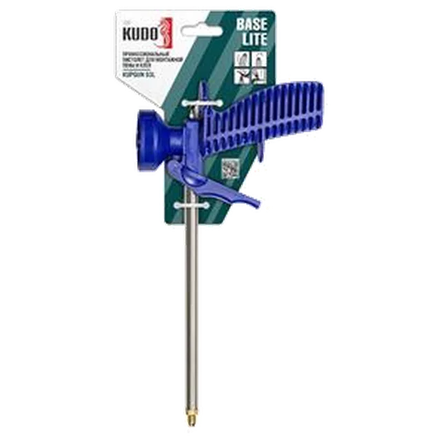 КУДО Профес.пистолет для монтажной пены и клея KUDO BASE LITE KUPGUN03L, (36шт/уп)