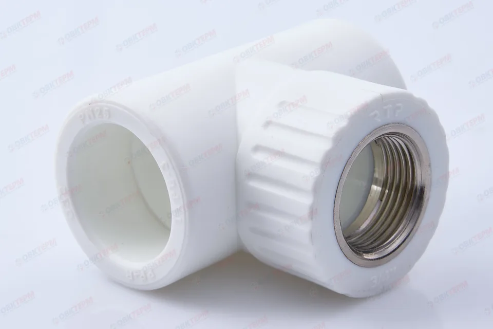 Тройник с МРВ 32 * 3/4" * 32 БЕЛЫЙ PP-R (RTP) (40/10)