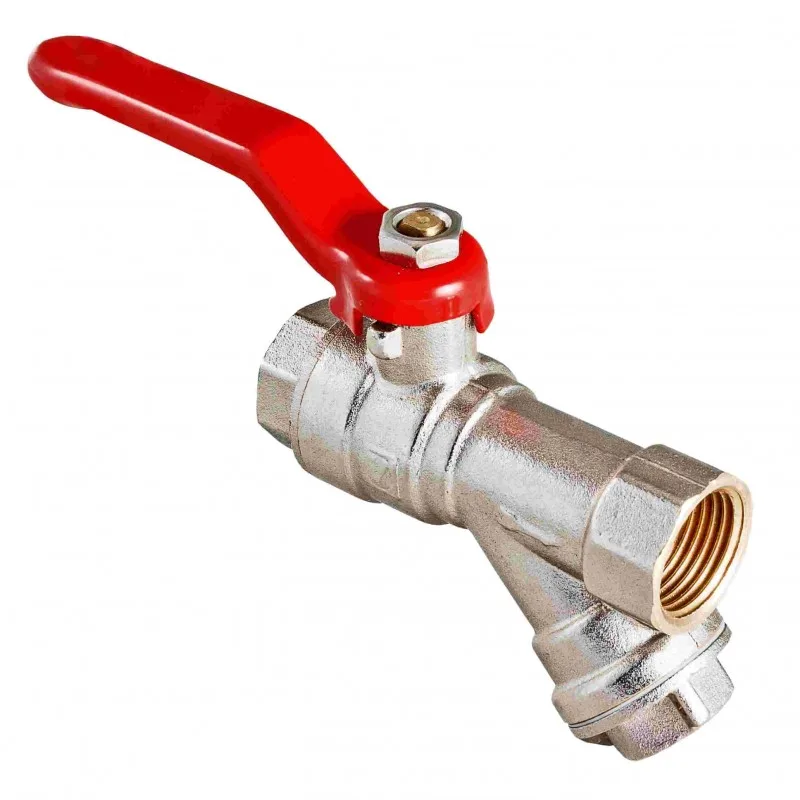 Кран шаровый         Valtec   со встроенным фильтром  1/2 ВВ ручка   (8уп/96ящ)