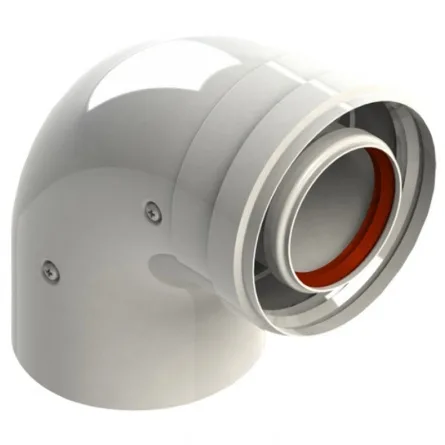 Коаксиальный угол стартовый 90* 60/100 (Vaillant, Ariston,Protherm)