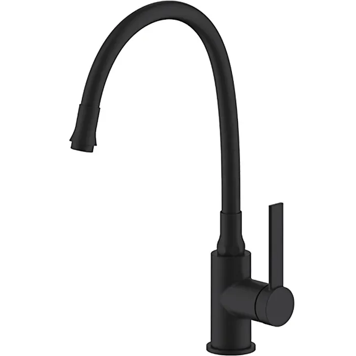 Смеситель д/кухни FRAP F4067-6 черный гибкий излив (Ø35, на гайке)