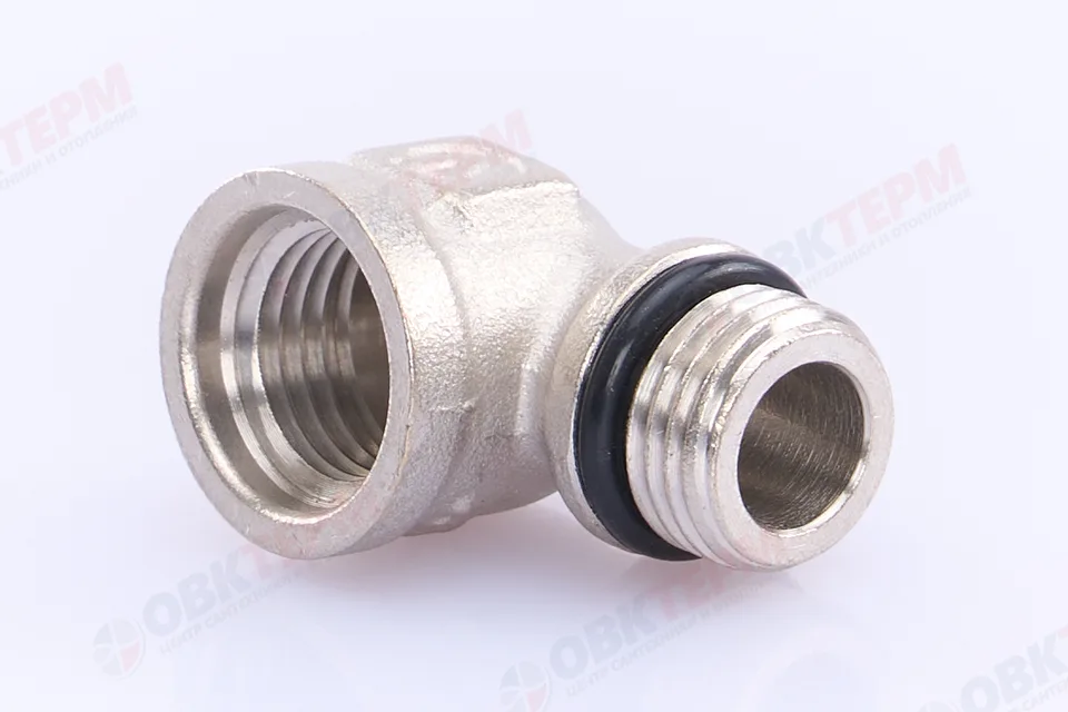 Угол 1/4" вн (с доп.уплотнением) никель (Valtec) (500ящ/10шт)