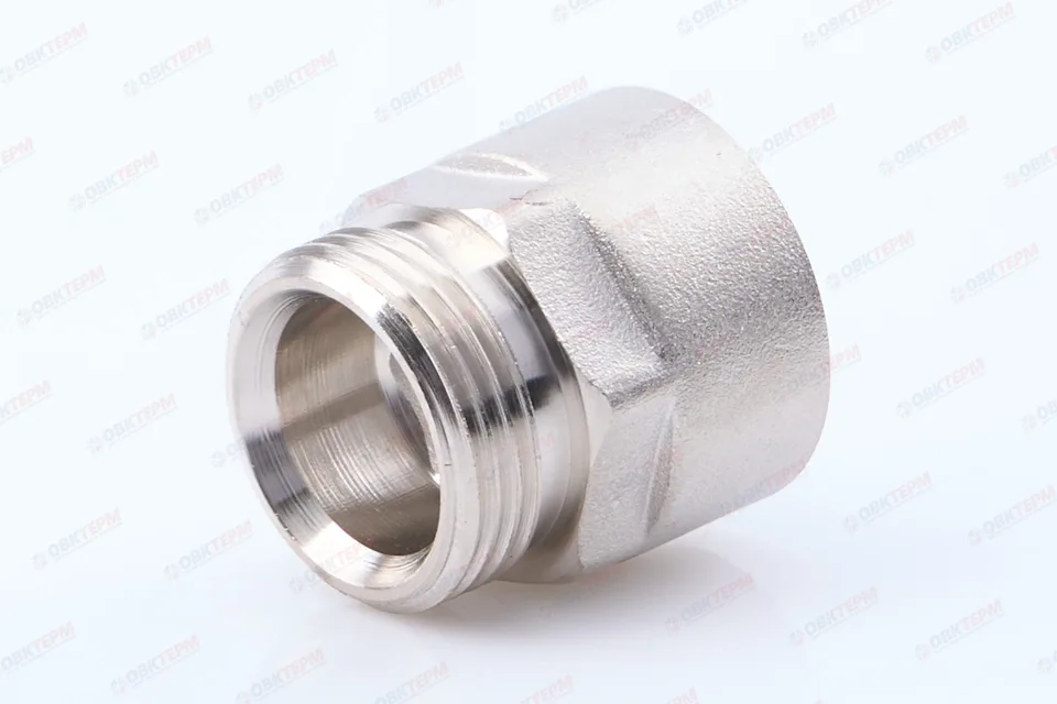 Переходник     3/4" евроконус вн.-нар.     никель     (Valtec)    (10уп/160ящ)